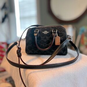 Black Denim Mini Coach Crossbody